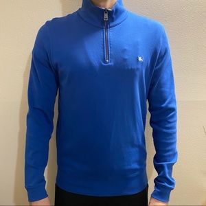Burberry Brit Blue 1/4 Zip Pullover Sweater